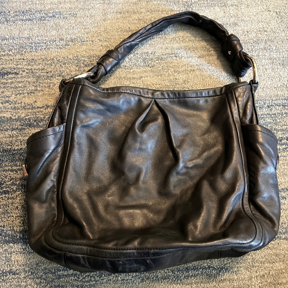 Elegant Coach Blackish Grey Purse